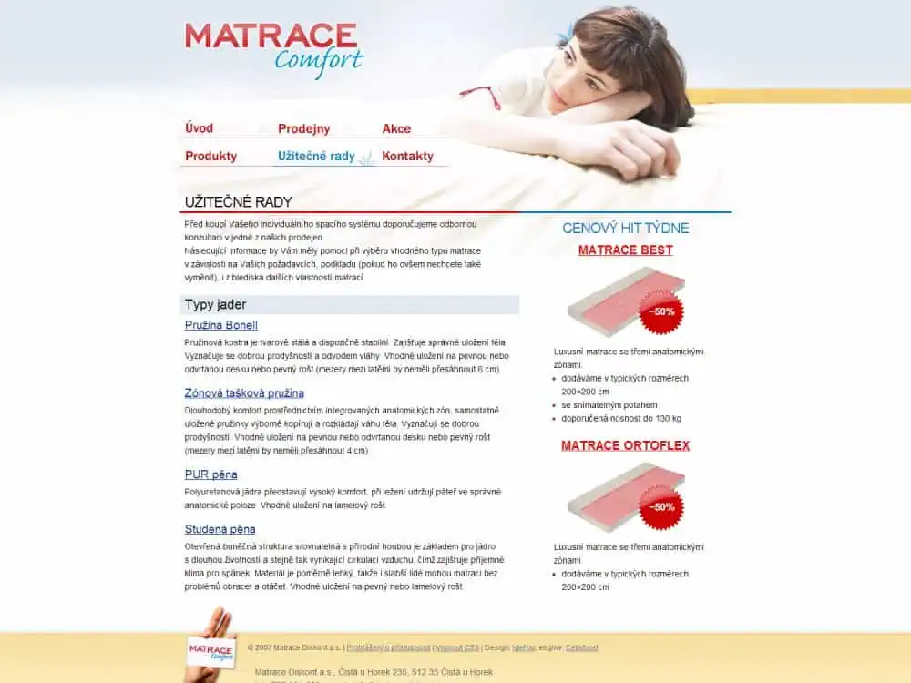 2007 - Matrace Comfort