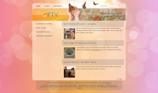 Gifty – reklamní předměty a pivní tácky