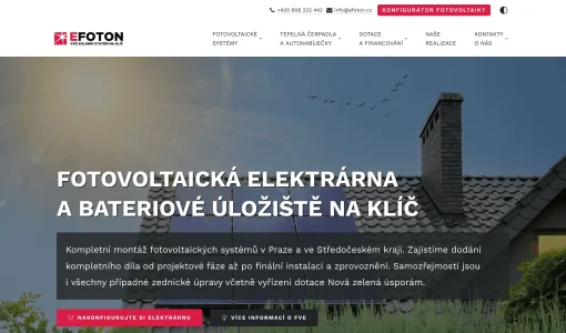 EFOTON – Kompletní montáž fotovoltaických systémů