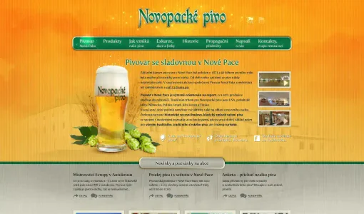Novopacké pivo - pivovar se sladovnou Nová Paka