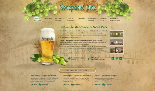 Novopacké pivo - pivovar se sladovnou Nová Paka