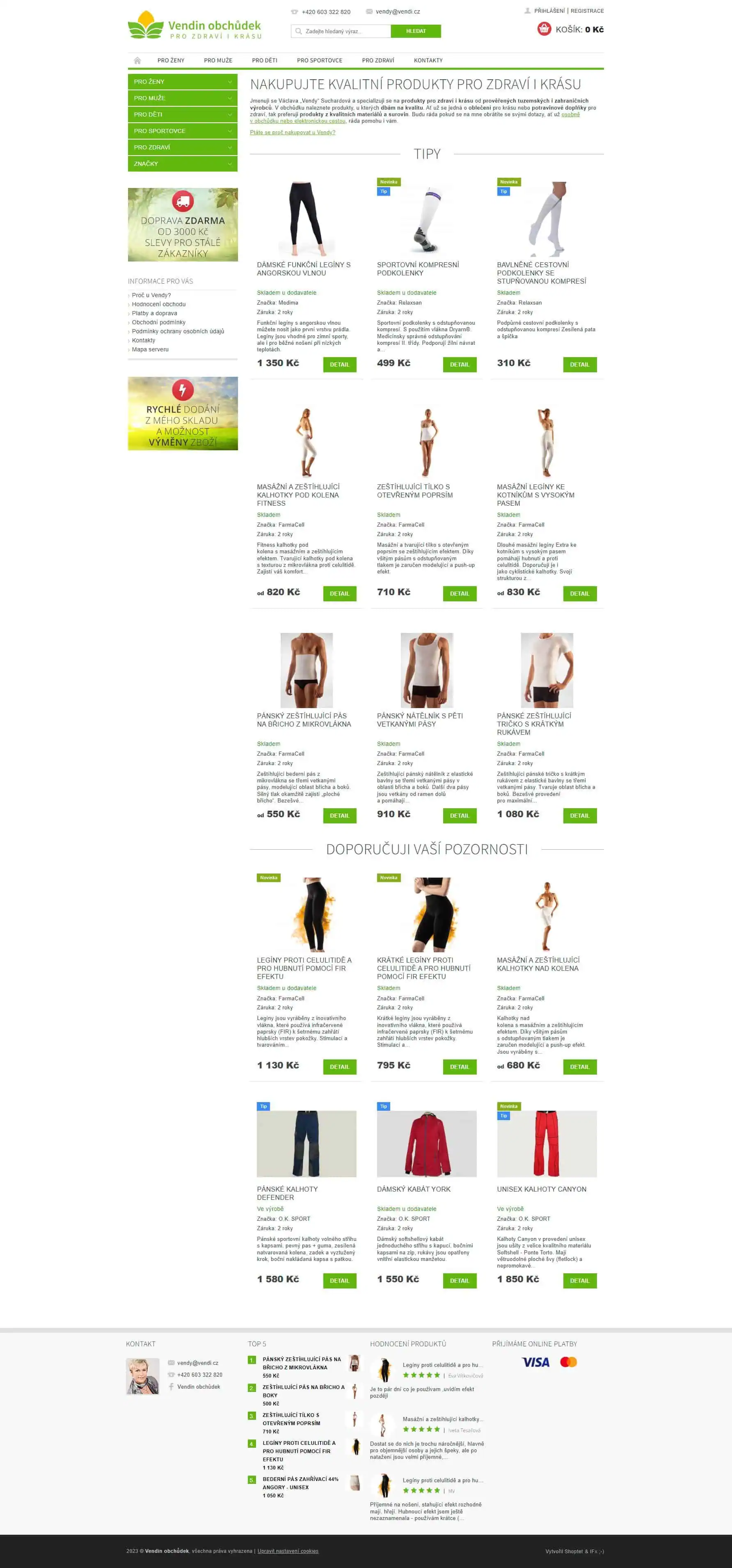 Vendin obchůdek - nakupujte kvalitní produkty pro zdraví i krásu