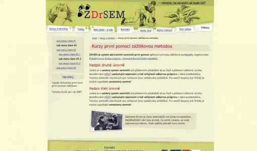 ZDrSEM: Kurzy první pomoci zážitkem