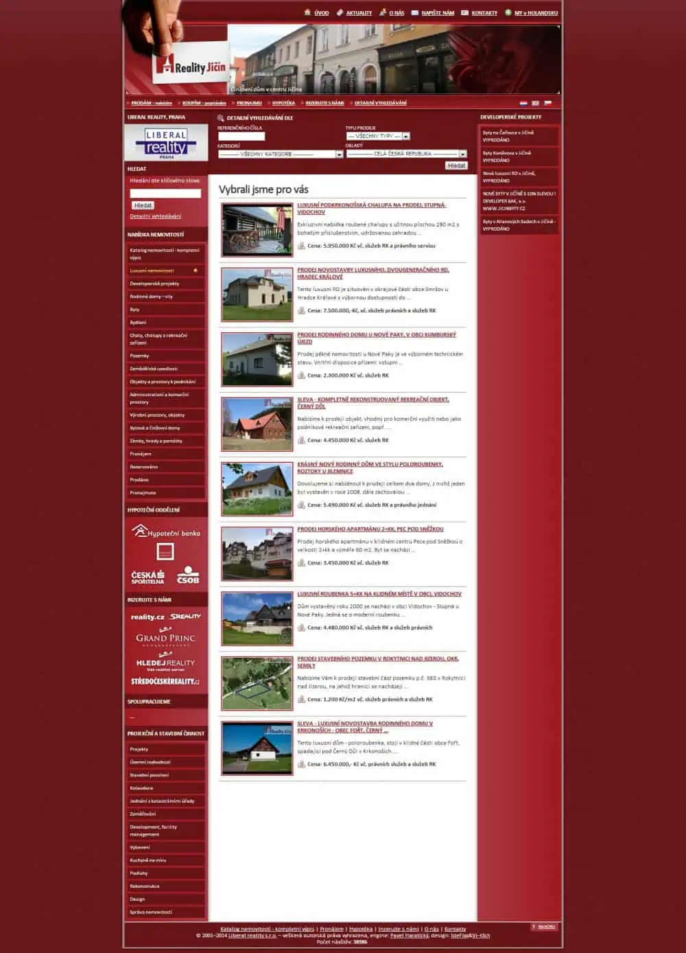 Web design IdeFixx 2009 Reality Jicin