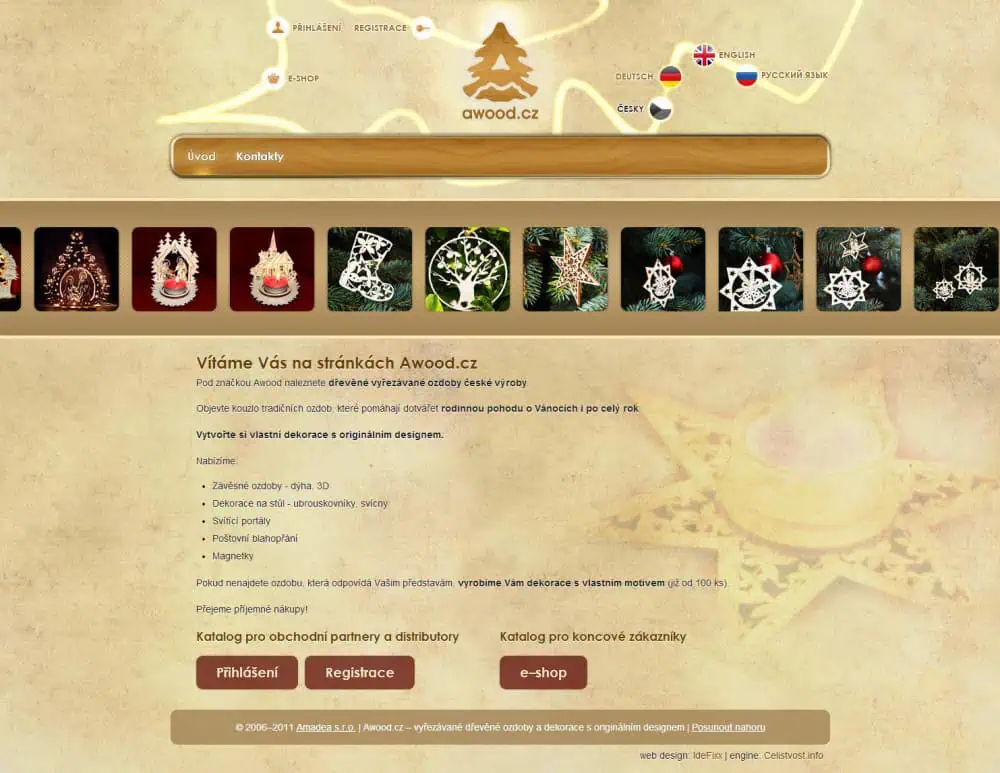 Web design IdeFixx 2011 Drevene Ozdoby A Dekorace Awood.cz