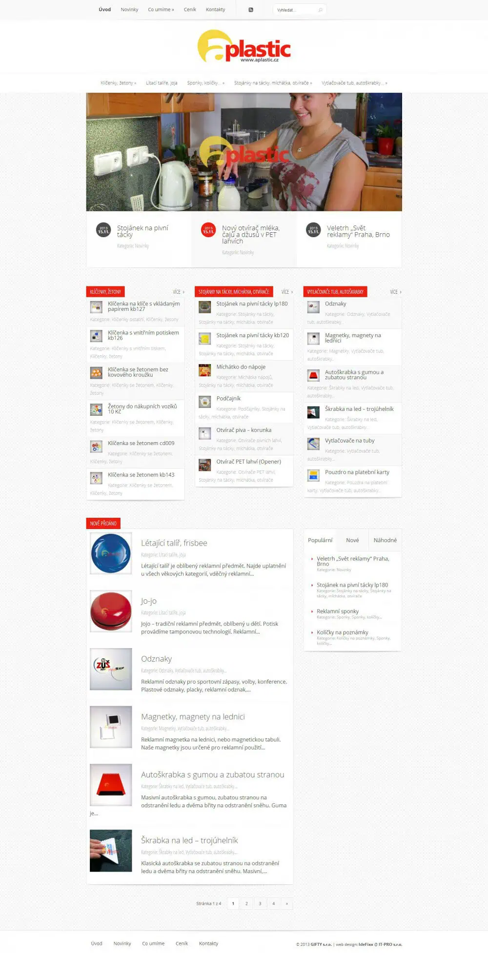 2013 - Aplastic - Plastové reklamní předměty s potiskem