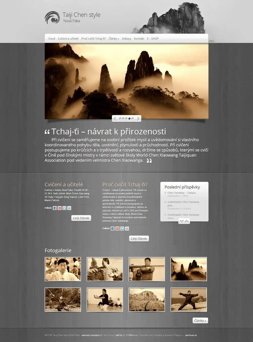 Web design IdeFixx 2013 Taiji Chen Style Nova Paka World Chen Xiaowang Taijiquan Association