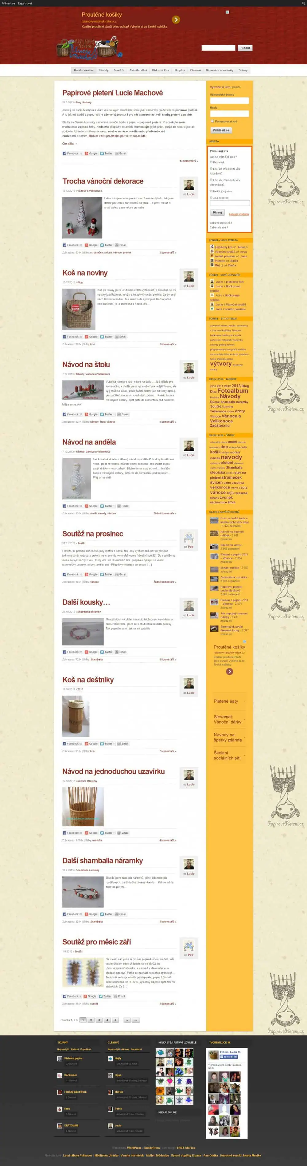 2014 - Papírové pletení - Baví vás pletení z papíru a ruční práce