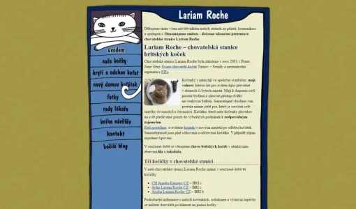 Chovatelská stanice britských koček Lariam Roche