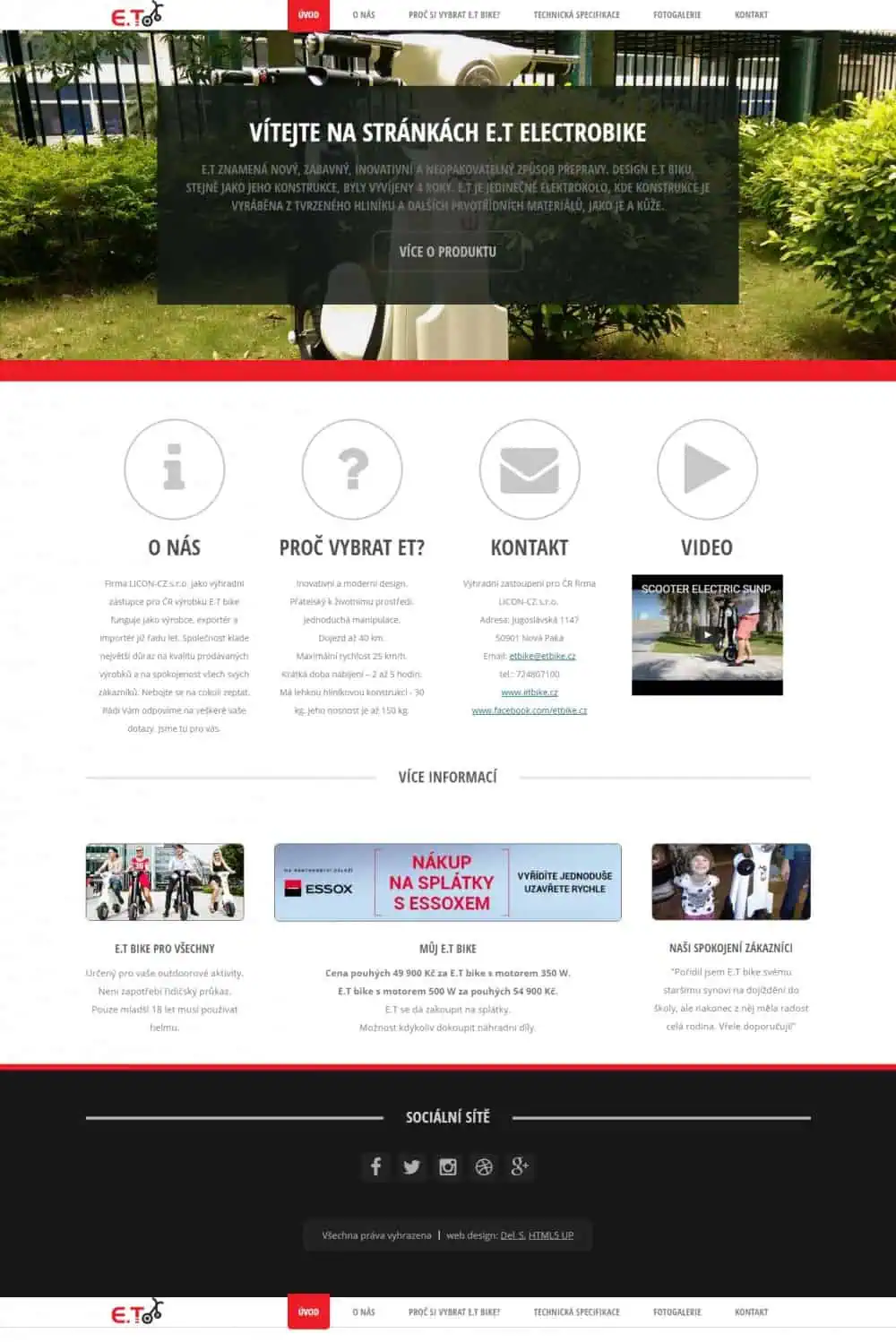 Web design IdeFixx E.T Electrobike