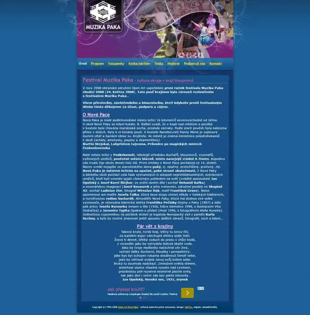 Festival Muzika Paka - kultura okraje v kraji blouznivců