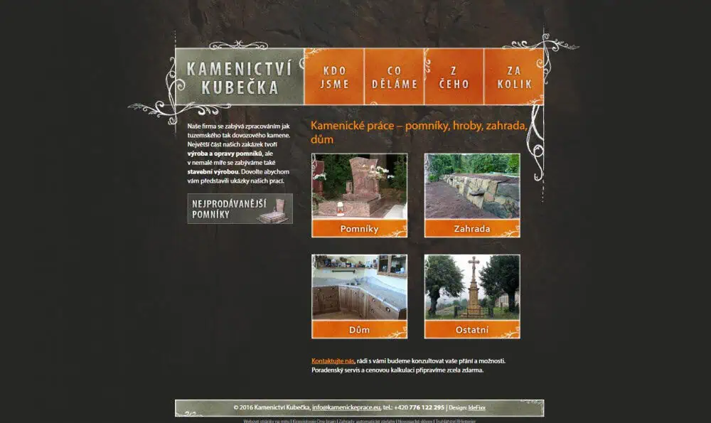 Kamenické práce - Kamenictví Kubečka Myštěves