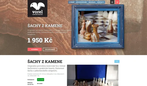 Bytové doplňky a šperky – Umělecké kamenictví Vorel