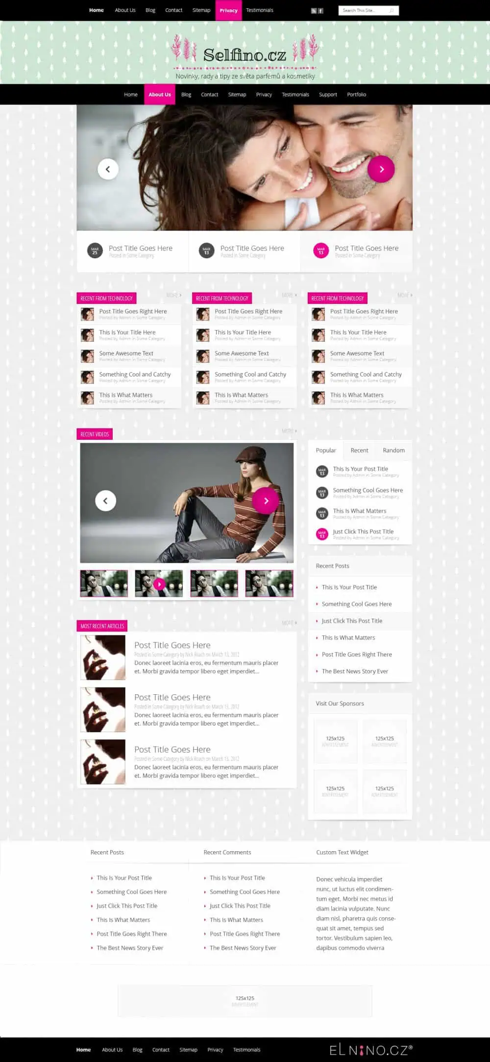Web design IdeFixx Selfino.cz