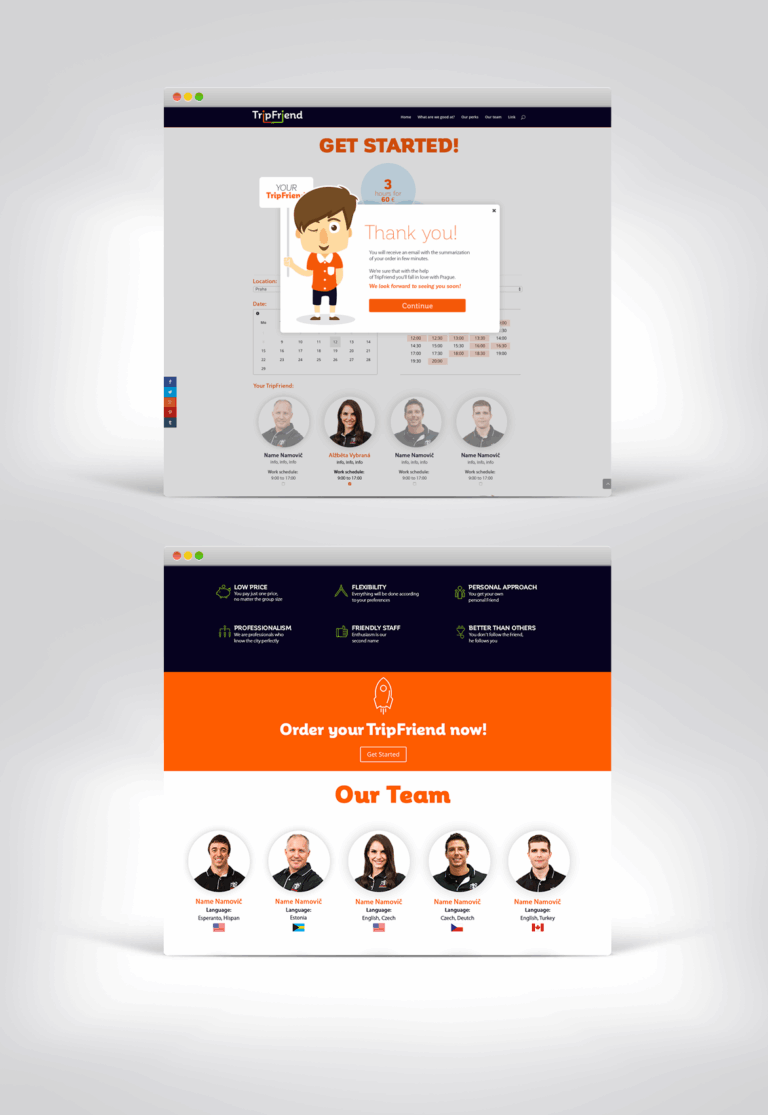 TripFriend - webdesign